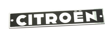 Plakette CITROEN (Alu-Blech bedruckt), 2CV